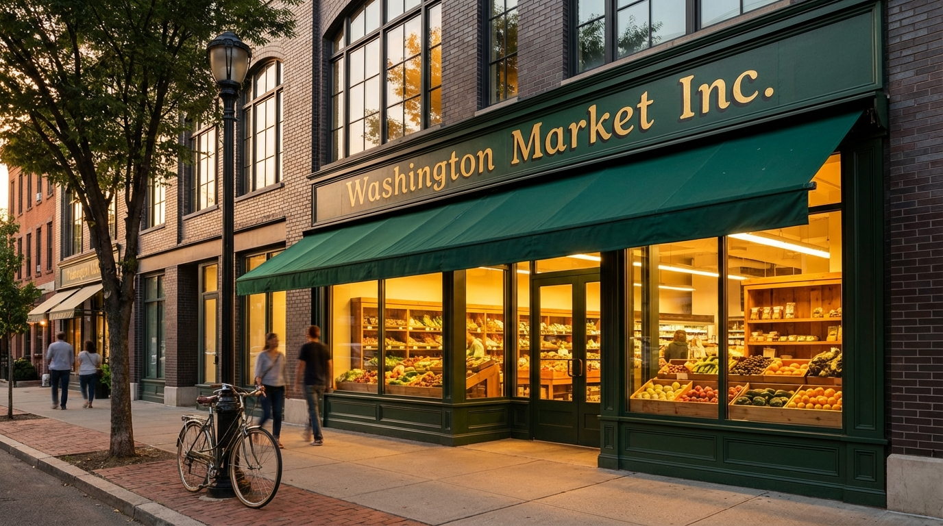 Washington Market Inc. storefront in Brooklyn